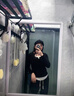 妃奧絨假兩件長(zhǎng)袖T恤女秋冬新款不規(guī)則拼接內(nèi)搭外搭針織打底毛衣上衣 黑色 常規(guī) M 曬單實(shí)拍圖