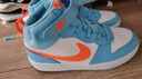 NIKE 耐克小童鞋 Court Borough 男童中幫運動(dòng)鞋魔術(shù)貼兒童休閑板鞋 曬單實(shí)拍圖
