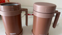 膳魔師（THERMOS）保溫杯泡茶杯男女不銹鋼帶手柄商務(wù)水杯JMF-501-BF淺棕色 曬單實(shí)拍圖