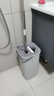 京東京造 干濕分區刮刮桶平板拖把38cm大號 免手洗家用 帶桶一套含拖布*2 曬單實(shí)拍圖