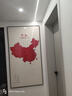 正版中國地圖玄關(guān)裝飾畫(huà)入戶(hù)門(mén)走廊過(guò)道公司辦公室書(shū)房豎版裝飾畫(huà) 中國地圖玄關(guān)1 80*160cm高透晶瓷亮面（好打理） 爵士黑色框 曬單實(shí)拍圖