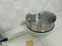美的（Midea）電炒鍋不粘鍋一體插電多功能鐵鍋電炒鍋多功能一體2025新款炒菜鍋插電一體家用蒸煮煎炒多用途鍋 4L 【配蒸籠 上蒸下煮】HGE2815 曬單實(shí)拍圖