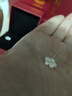 珍尚銀中國黃金授權足銀純銀耳釘女耳環(huán)墜飾生日禮物女士送女友老婆女生 曬單實(shí)拍圖