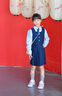 衣諾坊兒童演出服校服女童連衣裙套裝春秋新品主持人中大童團體畢業(yè)園服 曬單實(shí)拍圖
