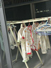 比新落地晾衣架折疊曬掛衣架室內(nèi)晾衣桿陽(yáng)臺(tái)曬被架奶白色1.43m雙層 曬單實(shí)拍圖