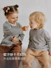 OAK FAMILY秋冬寶寶條紋T恤長(cháng)袖圓領(lǐng)純棉上衣打底衫童裝 黑白條紋（半高領(lǐng)） 90 cm 曬單實(shí)拍圖