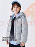 雪中飛【壓膠工藝】?jì)和鸾q服新款男女童秋冬季輕薄保暖外套 灰色 160 曬單實(shí)拍圖