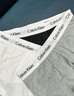 Calvin Klein內(nèi)衣【七夕禮物】男士三條裝ck低腰棉質(zhì)防夾臀四角褲平角內(nèi)褲男 U2664998-太空黑/月光白/椰青灰 3條 XL 曬單實拍圖