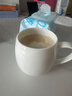 景順景德鎮瓷杯骨瓷簡(jiǎn)約陶瓷杯子茶杯純白色水杯定制LOGO牛奶杯咖啡杯 大肚杯400ml 曬單實(shí)拍圖