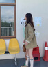 范思藍(lán)恩英倫設(shè)計感立領(lǐng)風(fēng)衣外套女2025秋裝撞色小個子休閑上衣女 卡其色短款 S 曬單實(shí)拍圖