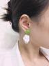 QBILY 耳環(huán)【4對裝】多巴胺編織花朵耳環(huán)女度假風(fēng)小眾高級感耳飾配飾 多巴胺耳環(huán)【4對裝】 曬單實(shí)拍圖