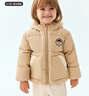 Teenie Weenie Kids小熊童裝冬季男女寶三防蓬蓬熊耳連帽厚羽絨服 米色 110 cm 曬單實(shí)拍圖