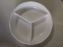 瓷然優(yōu)品分格減脂大人陶瓷盤子餐盤兒童一人食三格家用定量分隔早餐餐具 8花邊平分深盤+蓋子-白瓷 無(wú)規(guī)格 曬單實(shí)拍圖