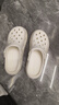名創(chuàng)優(yōu)品（MINISO）洞洞鞋男女夏季外穿涼鞋防滑厚底踩屎感包頭涼拖鞋 白色+海洋星星 曬單實(shí)拍圖
