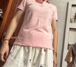 哈吉斯（HAZZYS）女裝 夏季款POLO女素色基礎(chǔ)款短袖POLO衫女ASTSE0BBF01 淺粉色LP M （160/84A 38） 曬單實(shí)拍圖