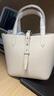 CHARLES&KEITH25秋新品簡約通勤手提水桶包菜籃子包七夕禮物CK2-10151518 Cream奶白色 S 曬單實拍圖
