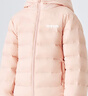 雪中飛兒童羽絨服輕薄保暖外套2025新款男女童裝秋冬季上衣 粉色 140 曬單實(shí)拍圖