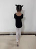 舞東方兒童舞蹈服女童長(cháng)袖連體服秋冬考級形體服幼兒中國舞練功服體操服 黑色-長(cháng)袖 110 (身高105-110厘米) 曬單實(shí)拍圖