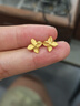 金至尊黃金耳釘女四葉草彎鉤999足金耳飾七夕禮物計價(jià) 1.82克 曬單實(shí)拍圖