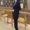 普妮姿職業(yè)套裝女春秋新款酒店經(jīng)理工作服珠寶店接待工裝前臺西裝外套女 單件深藍色西裝 L 【建議100-109斤】 曬單實(shí)拍圖