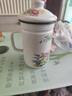 敏程600ml帶茶漏過(guò)濾加厚泡茶葉搪瓷缸辦公室泡茶杯 8cm松鶴常春【帶過(guò)濾網(wǎng)約600ml】 曬單實(shí)拍圖