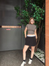 Calvin Klein運動25春夏女士美式潮流辣妹ck戶外運動網(wǎng)球裙短裙褲GWS5T901 UB1-太空黑 M 曬單實拍圖