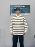 gxg.jeans男裝* 多色撞色條紋時(shí)尚寬松圓領(lǐng)長(cháng)袖T恤男 25年秋新品 黑白條 預售30天內發(fā) M (170) 曬單實(shí)拍圖