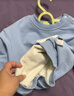 拉比嬰兒衣服秋冬兒童T恤衛衣長(cháng)袖上衣男女寶寶加絨衛衣水晶絨 灰藍色 100 碼 曬單實(shí)拍圖