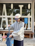 魯雅爾韓版灰色開衫連帽衛(wèi)衣女秋季新款chic慵懶風(fēng)高級(jí)感小個(gè)子休閑外套 灰色 L 曬單實(shí)拍圖