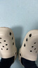 名創(chuàng  )優(yōu)品（MINISO）洞洞鞋女男夏季外穿沙灘涼鞋防滑厚底踩屎感包頭涼拖鞋骨白38-39 曬單實(shí)拍圖