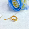 中國黃金（CHINA GOLD）蓮花黃金戒指女士足金蝴蝶結(jié)編繩指環(huán)七夕中秋節(jié)禮物送女朋友老婆 蝴蝶結(jié)戒指【金繩】約0.3g 曬單實拍圖
