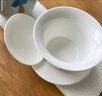 京東京造 茶杯茶具 羊脂玉陶瓷功夫茶具三才蓋碗馬蹄杯主人杯禮盒150ml 曬單實(shí)拍圖