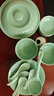 蘇氏陶瓷（SUSHI CERAMICS）青瓷套裝餐具花開(kāi)富貴25頭陶瓷盤(pán)碗禮盒裝G90373-1 曬單實(shí)拍圖