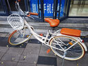 飛鴿（FLYING PIGEON）自行車(chē)成人通勤車(chē)自行車(chē)學(xué)生單車(chē)成人自行車(chē)通勤自行車(chē)女士自行車(chē) 高配奶油米|6速|(zhì)輻條輪+禮包 26寸適合160-185cm 曬單實(shí)拍圖