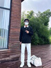 羅蒙衛(wèi)衣男秋季新款商務休閑長袖T恤百搭圓領打底衫外套男D7S藍XL 曬單實拍圖