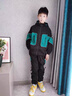 G.DUCKKIDS童裝男童秋裝套裝兒童衣服男大童外套褲子三件套男孩春秋冬季運(yùn)動(dòng) B字黑色兩件套【春秋款】 140 尺碼9~10歲【130-140cm】 曬單實(shí)拍圖