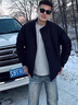 安初夏gtal三防美式飛行員夾克外套男春秋穿搭立領(lǐng)痞帥工裝沖鋒衣三件套 【黑色+黑色長袖+黑西褲】 三件套 XL 適合130-145斤 曬單實拍圖
