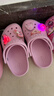 卡駱馳（CROCS）貝雅卡駱班兒童洞洞鞋沙灘鞋男女童包頭拖鞋/207018/207019 芭蕾粉/糖果粉-6TG 28 (165mm) 曬單實(shí)拍圖