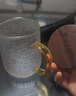 雅集高檔玻璃杯錘紋茶嶼悠覺杯木蓋款泡茶杯辦公室茶道喝茶杯450ml 曬單實拍圖