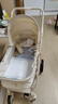 ANGI BABY嬰兒推車(chē)可坐可躺嬰兒車(chē)輕便折疊新生兒減震高景觀(guān)雙向兒童手推車(chē) 星釉流光白【全新升級】PU橡膠輪 曬單實(shí)拍圖