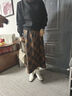 可茵（Keyin）小香風(fēng)連衣裙女裝套裝2025年秋冬新款減齡搭配加厚上衣女格紋裙子 黑色上衣+格紋半身裙 XL 曬單實(shí)拍圖
