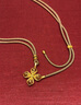 老鋪黃金古法手工足金項(xiàng)鏈 · 十字金剛杵吊墜（繩鏈款） 小號(hào)金重約9.0g 曬單實(shí)拍圖