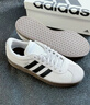 adidas T頭鞋 VL COURT復古板鞋德訓鞋男女阿迪達斯輕運動(dòng) 漢玉白/黑色/樹(shù)脂黃   42 曬單實(shí)拍圖