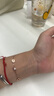 周大生小蠻腰手鏈女玫瑰金色輕奢小眾孔雀石銀手鏈生日禮物送女友 曬單實(shí)拍圖
