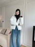 波司登（BOSIDENG）25新款羽絨服女短款90絨冰雪運動(dòng)時(shí)尚冬季連帽保暖外套B250246804 冰雪白8C66 S 160/84A 體重約100-110斤 曬單實(shí)拍圖