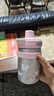 GOOM新款保溫杯女生吸管水杯高顏值咖啡杯生日禮物水杯子450ml銀光 曬單實(shí)拍圖