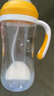 好孩子（gb）嬰兒防脹氣防嗆奶玻璃奶瓶新生兒奶瓶吸管重力球學(xué)飲杯260ML-淺黃 曬單實(shí)拍圖