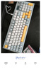 聯(lián)想（Lenovo）K2有線靜音鍵盤 機(jī)械手感 Gasket結(jié)構(gòu)95鍵 混彩燈效 人體工學(xué) 音量旋鈕 有線辦公鍵盤 拼色 霧海藍(lán) 曬單實(shí)拍圖