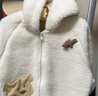 迷你巴拉【絨絨衣】冬新款男女童雙面暖外套寶寶保暖毛絨夾克 奶白10504 110 曬單實(shí)拍圖