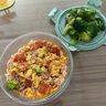樂扣樂扣飯盒微波爐加熱專用玻璃碗帶蓋上班族帶飯便當(dāng)盒大容量圓形保鮮盒 曬單實(shí)拍圖